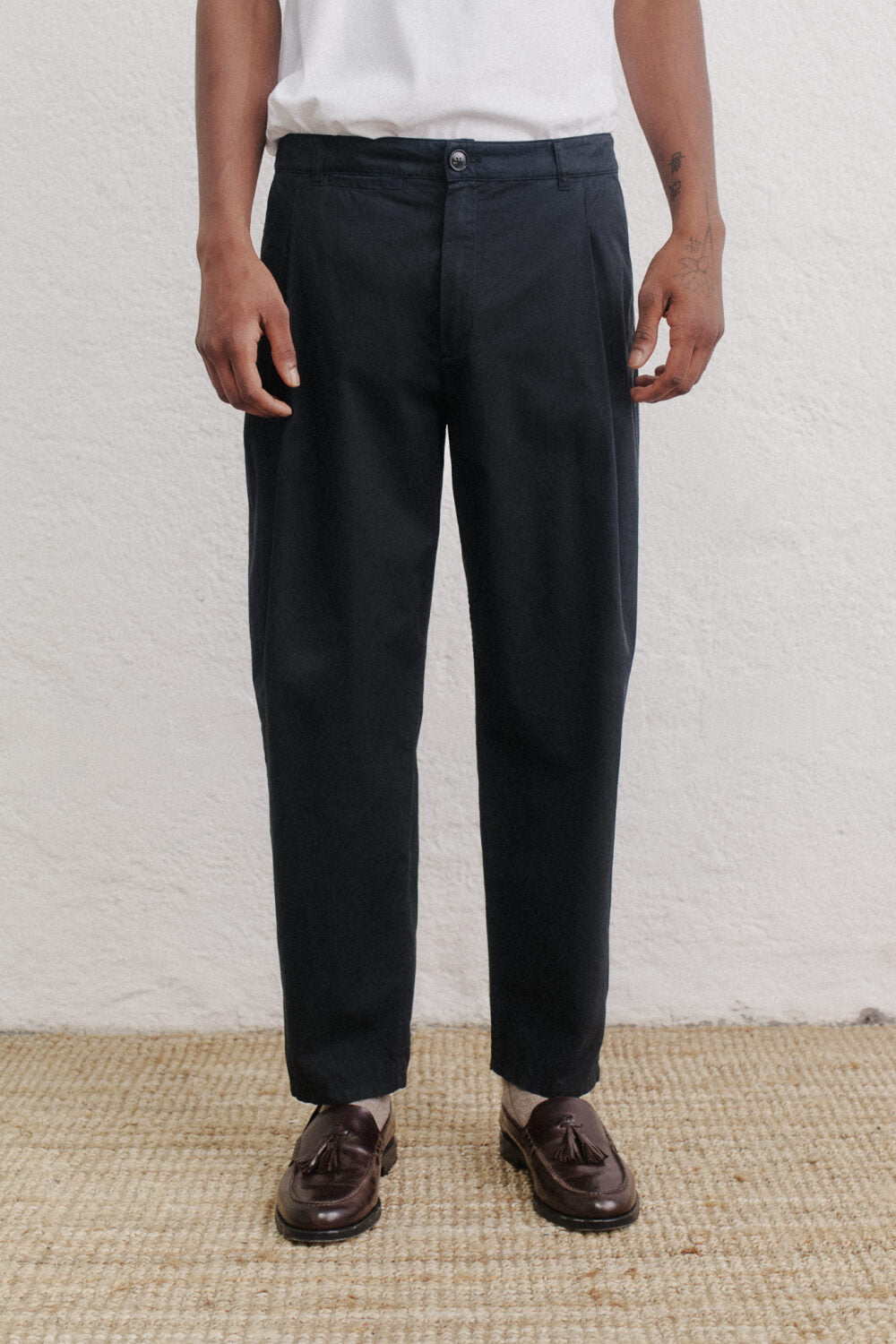 FOLDED WIDE TROUSERS