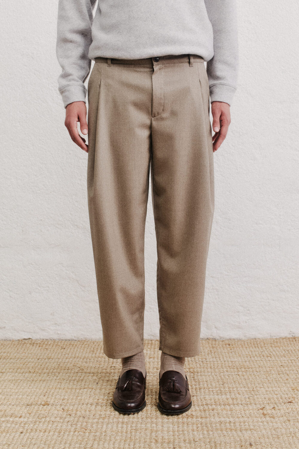 FOLDED WIDE TROUSERS