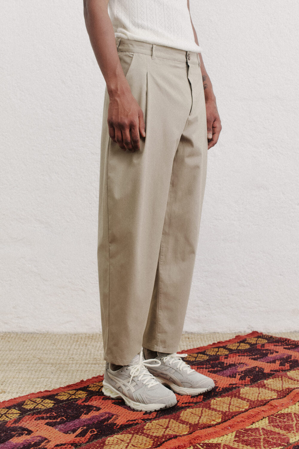 FOLDED WIDE TROUSERS