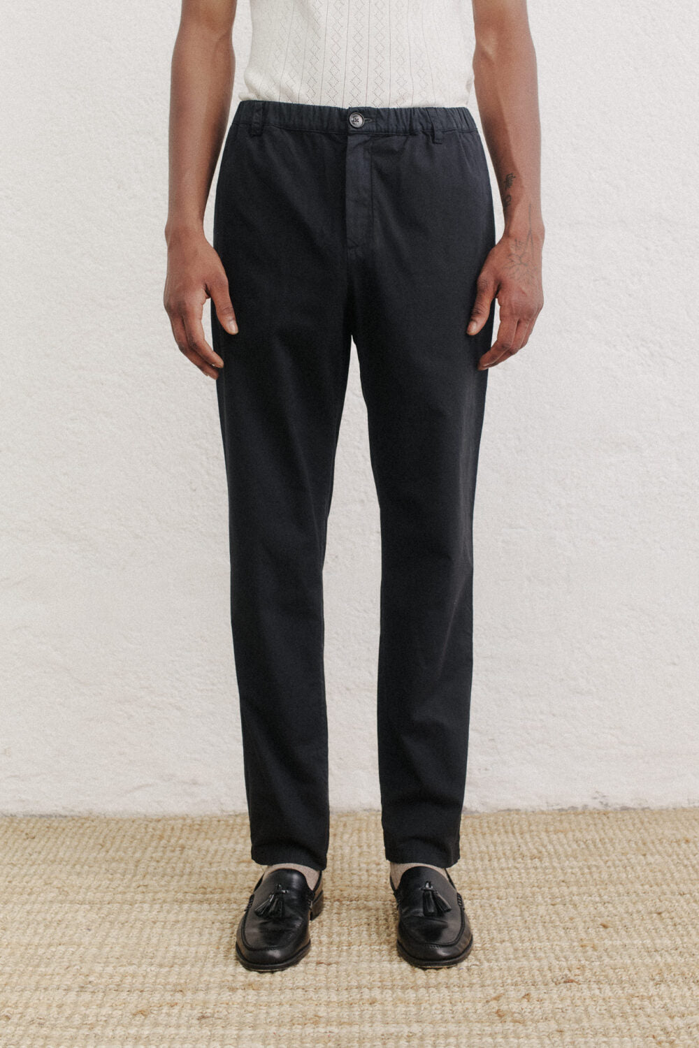 ELASTICATED WIDE TROUSERS