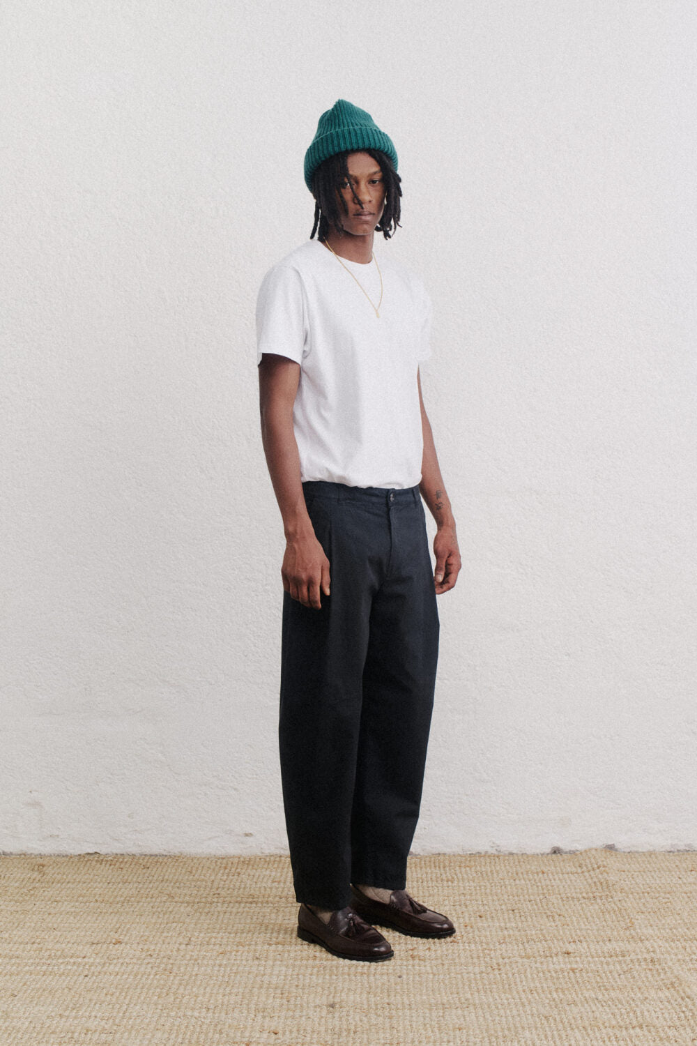 FOLDED WIDE TROUSERS