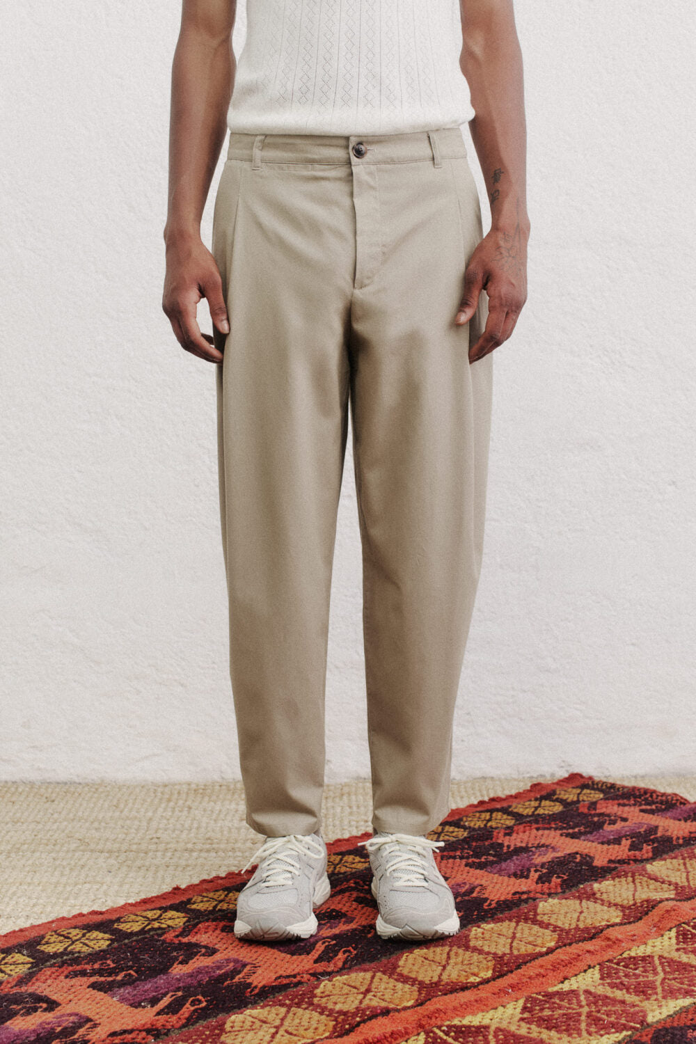 FOLDED WIDE TROUSERS