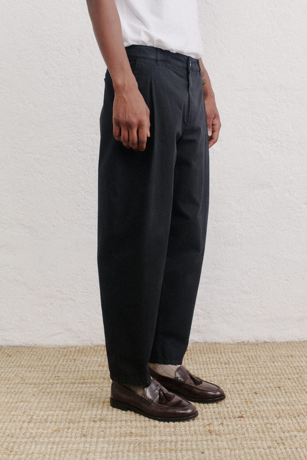 FOLDED WIDE TROUSERS