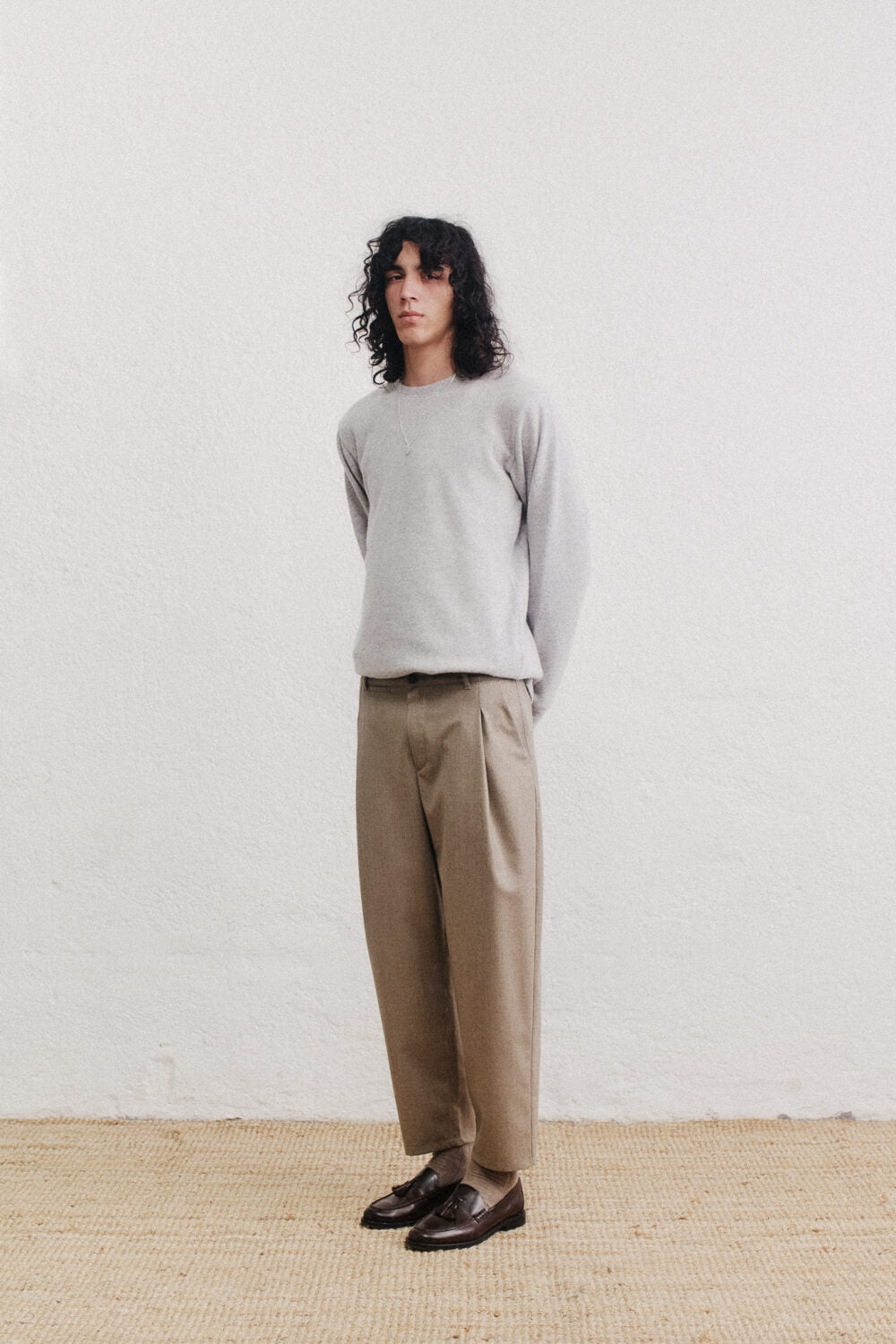 FOLDED WIDE TROUSERS