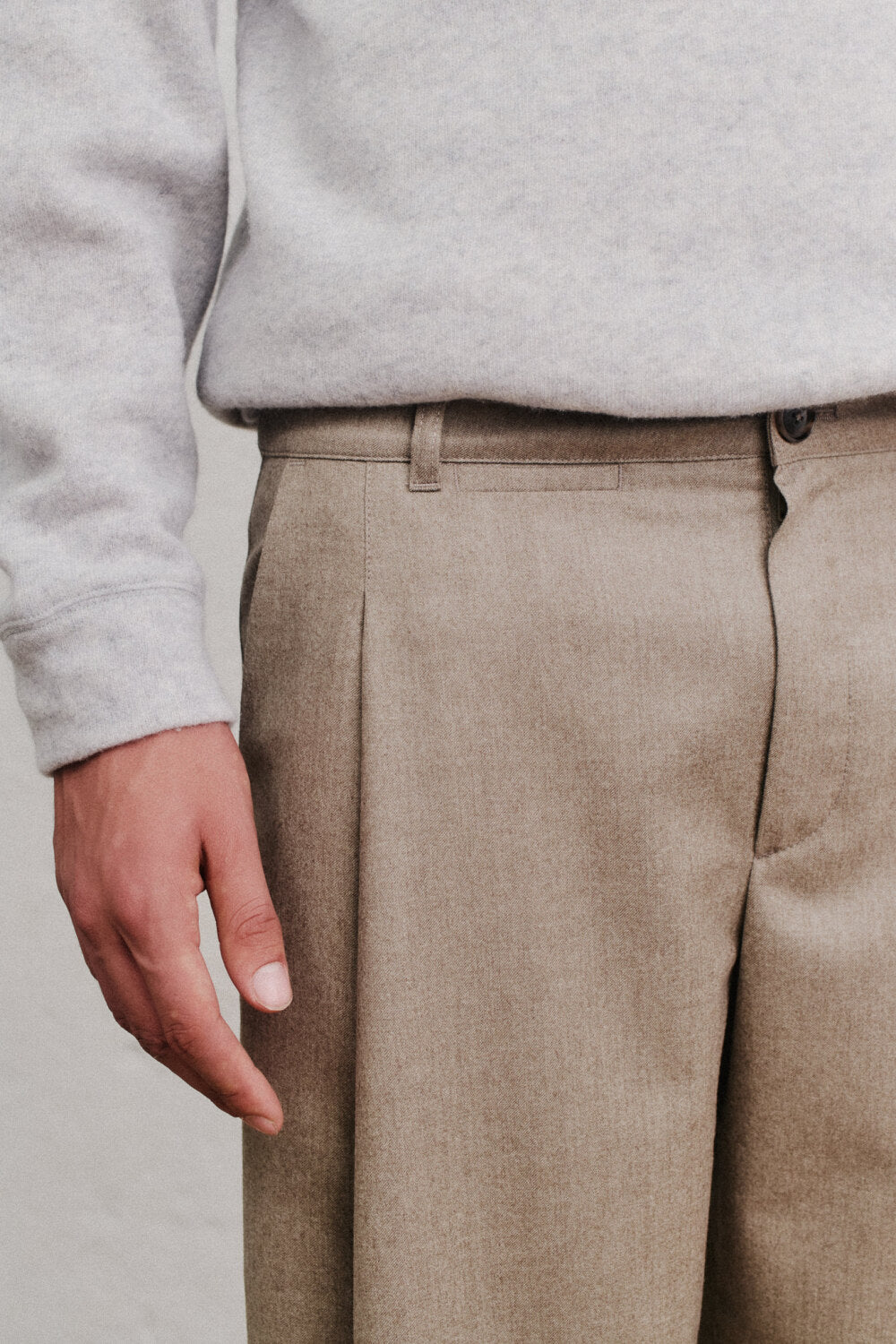 FOLDED WIDE TROUSERS