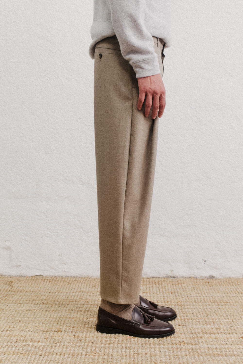 FOLDED WIDE TROUSERS