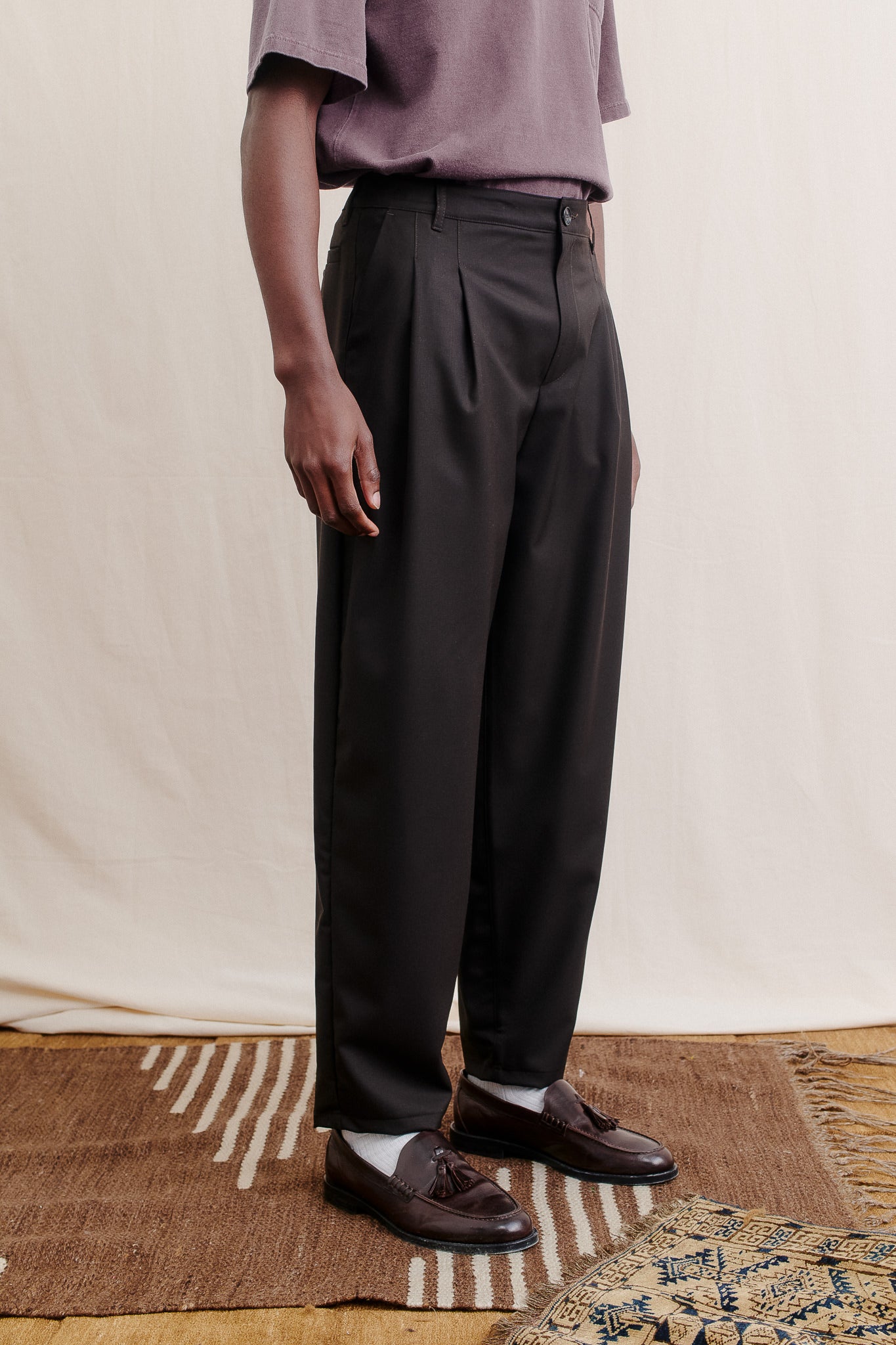 PLEATED WIDE TROUSERS