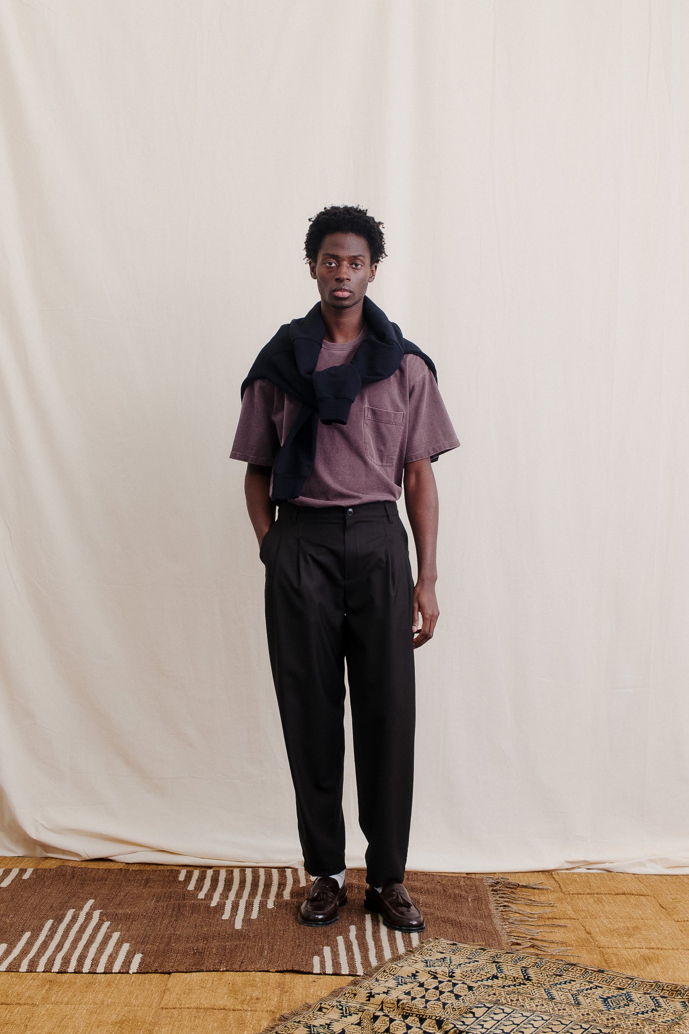 PLEATED WIDE TROUSERS