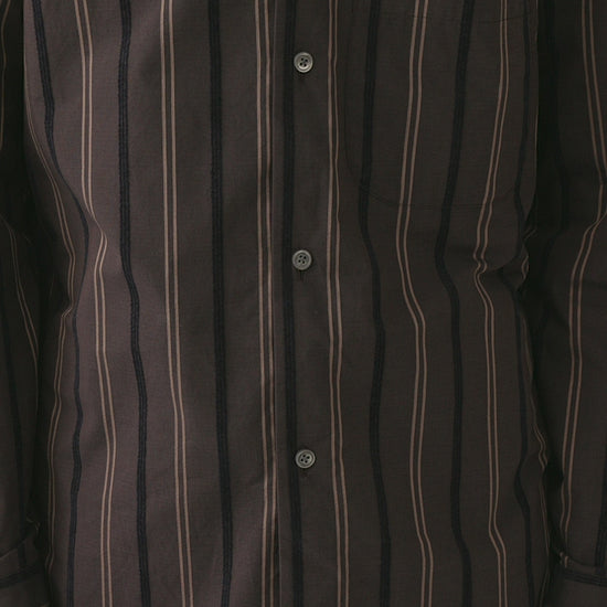 Gusto Shirt Brown Velvet Stripe