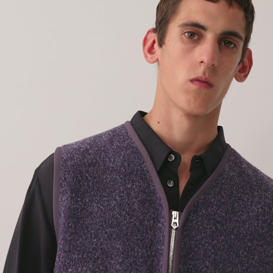 Valur Wool Vest Plum Loden