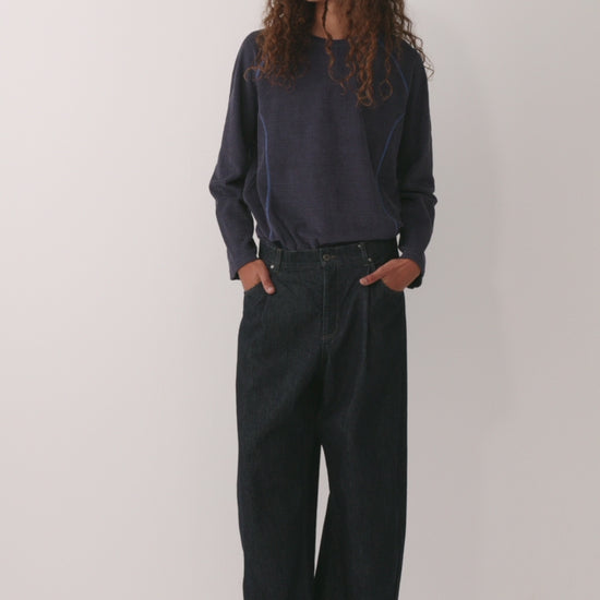 Duma Pleated Denim Almost Raw